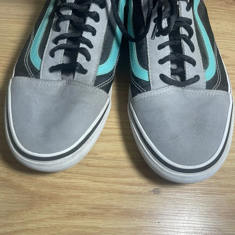 Vans Skate Lucid Old Skool Black Grey Skate Shoes Men 11.5 Suede Leather Canvas